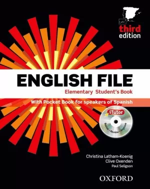 ENGLISH FILE ELEMENTARY: STUDENT'S BOOK AND WORKBOOK WITH ANSWER KEY PACK 3RD ED ENGLISH FILE ELEMENTARY: STUDENT'S BOOK AND WORKBOOK WITH ANSWER KEY PACK 3RD ED