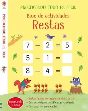 BLOC DE ACTIVIDADES RESTAS BLOC DE ACTIVIDADES RESTAS