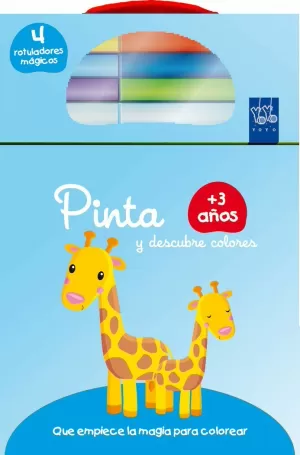 PINTA Y DESCUBRE COLORES +3. JIRAFA PINTA Y DESCUBRE COLORES +3. JIRAFA