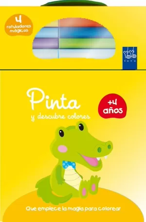 PINTA Y DESCUBRE COLORES +4. COCODRILO PINTA Y DESCUBRE COLORES +4. COCODRILO