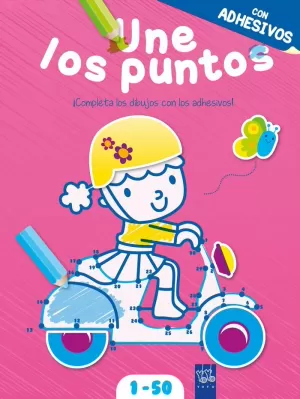 UNE LOS PUNTOS CON ADHESIVOS. ROSA UNE LOS PUNTOS CON ADHESIVOS. ROSA