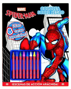 SPIDER-MAN. COLOREA SOBRE NEGRO SPIDER-MAN. COLOREA SOBRE NEGRO