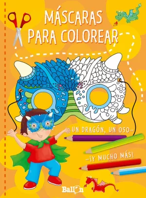 MASCARAS PARA COLOREAR - NARANJA MASCARAS PARA COLOREAR - NARANJA